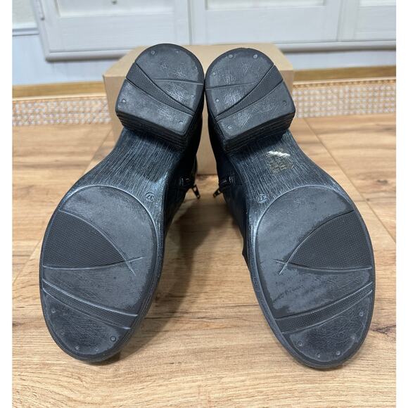 Miz Mooz Gem Dressy Boots Black Ruched Leather Size 6.5/7 US 37 EU NWOB Stylish - Picture 13 of 14